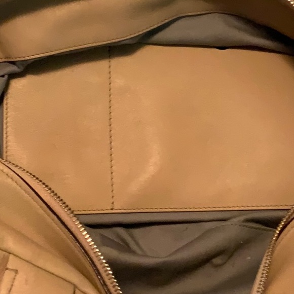 Reed Krakoff Tan Leather Purse- Zippered Compartments- Brass Finish- 18” X 12” - Picture 12 of 15